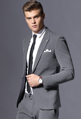 gray suit