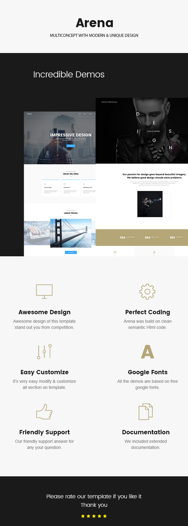 ARENA — Multiconcept HTML5 Template - 1